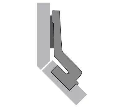 Hettich: 9044838: Петля Intermat 9966 W45, -17 мм, TH 42, Под прикручивание