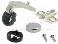 Петля прямая (180) площадка под саморез/хром круг.: C123158 под саморез/хром круг