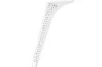 Нога для стола Париж, h.720, отделка белый бархат (матовый)