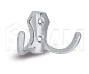 Крючок двухрожковый хром: WP8904 Крючок двухрожковый хром: WP8904