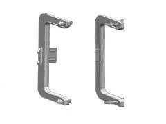 Комплект угловых элементов 90° (внешний+внутренний) среднего профиля GOLA Alphalux, пластик серый