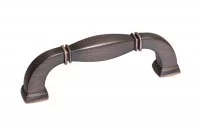 Ручка-скоба 102мм, отделка шлифованная медь