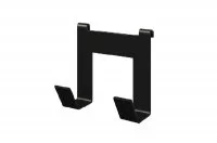 Крючок двойной 70мм, отделка черный бархат (матовый)