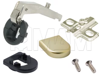 Петля прямая (180) площадка под саморез/ник мат D-обр.-обр.: C123158 под саморез/ник мат D