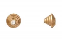 Ручка-кнопка, отделка золото матовое + горный хрусталь