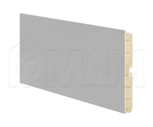 Цоколь пластиковый (высота 150, длина 4000 мм), алюминий матовый: 15.0400 4M