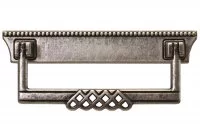 Ручка-скоба 96мм, отделка серебро старое