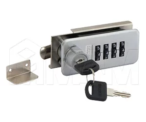 Замок с кодом для 1-ой двери, поворотный, левый, хром матовый: DL-002 L MCR