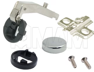 Петля прямая (180) площадка под саморез/хром круг.: C123158 под саморез/хром круг