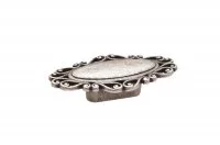 Ручка-кнопка 32мм, отделка серебро старое