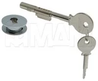 Замок для 2-х дверей, со сверлением, поворотно-задвижной, хром: 409 CR