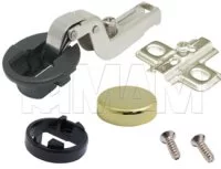 Петля стандартная вкладная площадка под саморез/золото круг.: C123152 под саморез/золото кру