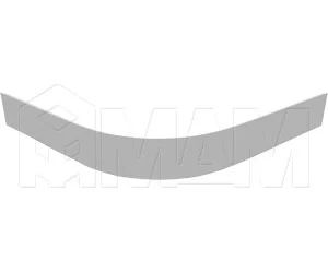 Радиусный элемент цоколя внешний (высота 100), алюминий матовый: 22.0201R.10