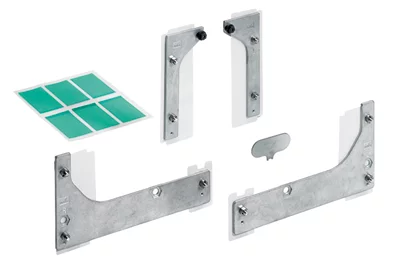 Hettich: 9184566: Дополнительный комплект под приклеивание для стеклянных дверей с Silent System