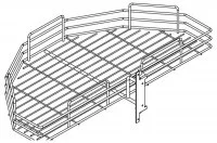 Сетка в угловую базу поворотная, отделка хром (в комплекте с креплениями 905/S3g и 905/S5)