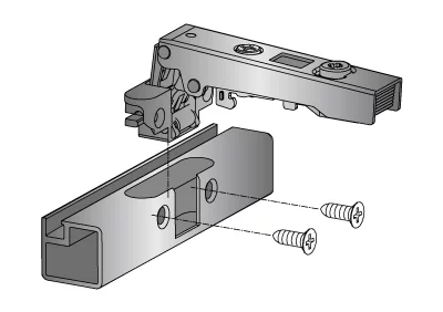 Hettich: 20170: Петля Intermat 9944 для алюминиевых рам угол 125°, чашка TA22, на среднюю стенку (B3)