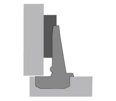 Hettich: 1078660: Петля SlideOn 2333 угол 95°, чашка TH42 диаметр 35, накладная навеска (B14, 5)