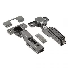 GTV: Петля SOLID PRO полунакладная самозакрывающаяся, регулировка в 3 плоскостях, прямая планка CLIPON: ZM-DCHCB08-3DBEO-20