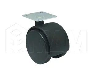 Опора двухколесная с площадкой, D50 мм, без стопора: ОК-50/1/K