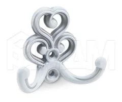 ROME Крючок двухрожковый белый/серебро винтаж: WAP.802.000.00V4