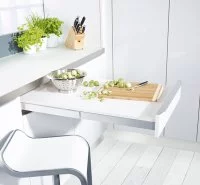 Kessebohmer: Столик выдвижной телескопический для тумб шириной от 450-900 мм Kessebohmer: Столик выдвижной телескопический для тумб шириной от 450-900 мм