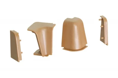 Комплект угловых элементов для овального бортика 50\53, цвет светло-коричневый