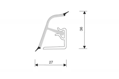 128.Бортик овальный L=4000, искра стоун серая
