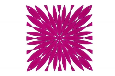 Комплект декоративных панелей DAISY 254х254мм (6 штук), отделка розовая