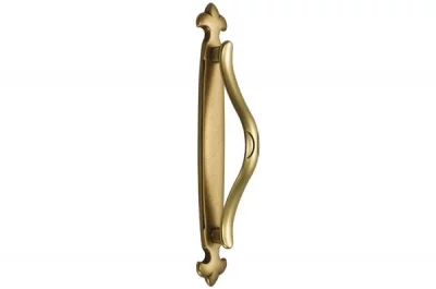 Ручка-скоба 96мм с накладкой, отделка бронза матовая