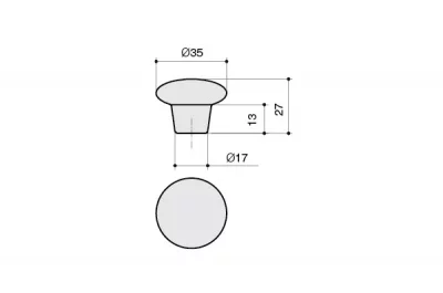 Ручка-кнопка керамическая