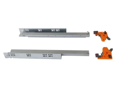 Комплект направляющих Soft-Close скрытого монтажа Firmax 3D Control L=500мм, полного выдвижения, для ЛДСП 16мм , 3д регулировка