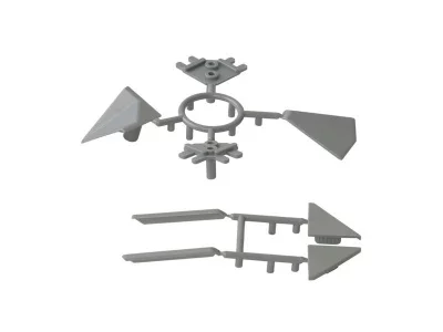 Комплект соединителей треугольного пристеночного бортика ALPHALUX(6частей), пластик, серый