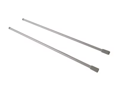 Рейлинг продольный Firmax глубина 500 мм серый, (2 рейлинга + 2 крепления)