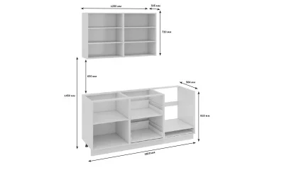 Кухонный гарнитур длиной - 180 см (со шкафом НБ)