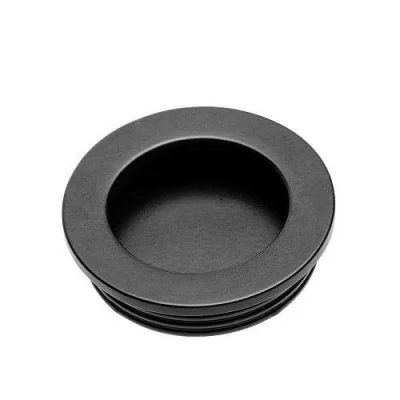 Ручка мебельная врезная круглая UZ B224,черная GTV UZ-00B224-20