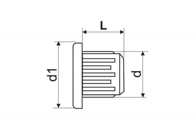 Заглушка декоративная d=10мм, цвет чёрный (за 100 штук)