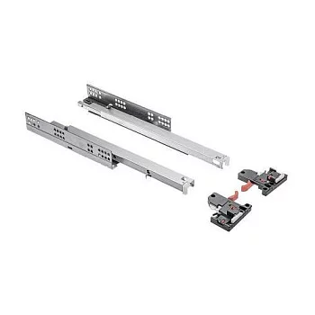 GTV: Направляющая нижнего монтажа Modern Slide с доводчиком полное выдвижение 450мм 25кг 3D регулировка GTV PB-3D0SHX18-450-H