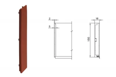 Комплект угловых элементов для цоколя ПВХ H.150, вишня