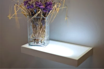 Полка-светильник Just-50, 450х200 мм, 8W (6400 K) алюминий натуральный + стекло