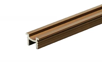 Направляющая нижняя врезная, L=3000мм, отделка бронза