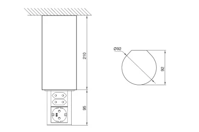 Корпус для внешней установки модульного блока ELEVATOR, отделка сталь нержавеющая/чёрный