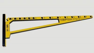 Черон: Мебельный кондуктор "угольник" шаг 25/50 диаметр втулки 7 мм, МК-14