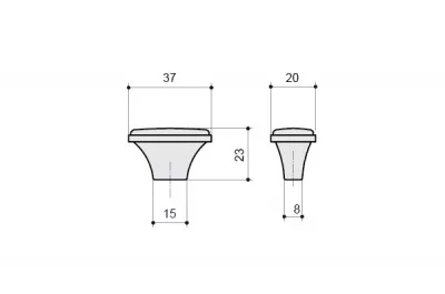 Ручка-кнопка, отделка старая бронза