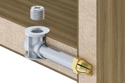 Винт стяжки конической М8 под крест (за 100 штук), отделка цинк