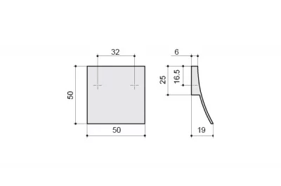 Ручка-скоба 32мм, никель матовый