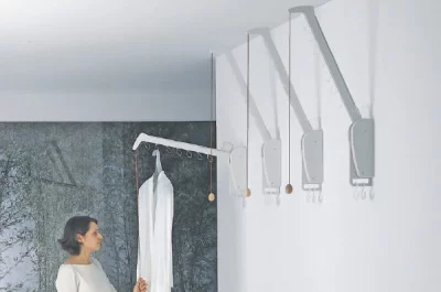 Лифт для одежды Otto, настенный, отделка серая