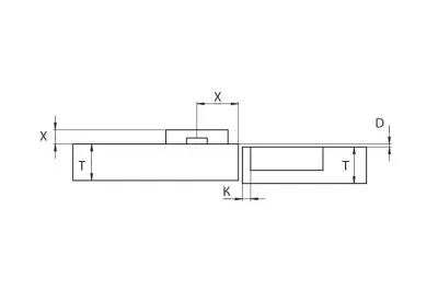 Петля 90 (110) терминальная, 48мм, Slide-on, отделка никель