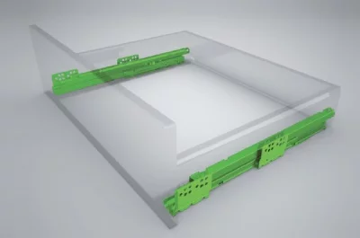 Направляющая L=500 полного выдвижения с доводчиком, правая