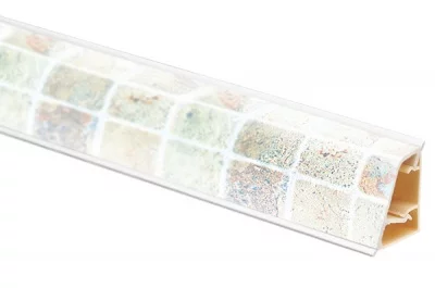 078.Бортик овальный L=4000, плитка бежевая