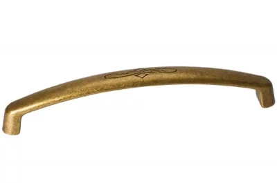 Ручка-скоба 128мм, отделка бронза "Флоренция"